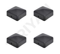 PYRAMID SQUARE BLACK FENCE/GATE POST CAP TOP 50mm x 50mm 2 Inch
