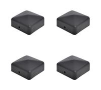 PYRAMID SQUARE BLACK FENCE/GATE POST CAP TOP 50mm x 50mm 2 Inch