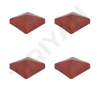 SQUARE BROWN PYRAMID FENCE/GATE POST CAP TOP 100mm x 100mm 4 Inch