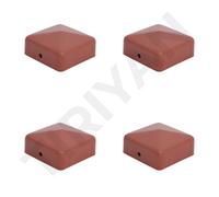 PYRAMID SQUARE BROWN FENCE/GATE POST CAP TOP 50mm x 50mm 2 Inch