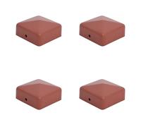 PYRAMID SQUARE BROWN FENCE/GATE POST CAP TOP 50mm x 50mm 2 Inch