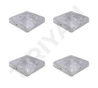 SQUARE METAL PYRAMID GALVANIZED FENCE/GATE POST CAP TOP 100mm x 100mm 4 Inch