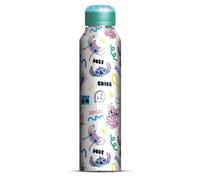 Lilo & Stitch (You’re My Fave) Stitch & Angel Slim Metal Drinks Bottle - Official Disney Stainless Steel Slim Bottle, Cute Design, Double-Walled Insulation, BPA-Free, Perfect for On-the-Go Fans