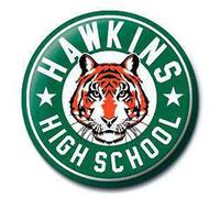 Pyramid Stranger Things (Hawkins High School) (Pin Badge 25mm) Merchandising, único, Synthetic, without gem