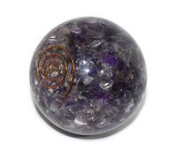 Pyramid Tatva Orgonite Sphere,Amethyst Ball Size,(38mm-50mm) 1.5-2 inch Natural Chakra Balancing Crystal Healing Stone, Standard, Crystal, Standard, Crystal, Standard,