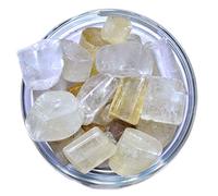 Pyramid Tatva Tumble - Optical Calcite 2 Pieces Natural Chakra Balancing Crystal Healing Stone, Standard, Crystal, Standard, Crystal