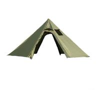 Pyramid Tent for Camping with Stove Jack, 4-6 Person Teepee Yurt Tent, Windproof Waterproof Hot Tent with Aluminum Poles for Outdoor Hiking Fishing(Green)