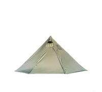 Pyramid Tent for Camping with Stove Jack, 400cm Octagonal Teepee Yurt Tent for Adults, Windproof Aluminum Pole Hot Tent for Outdoor Hiking(Brown)