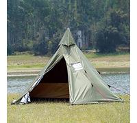 Pyramid Tent Indian Shelter Anti-Rainstorm Outdoor Camping Tent Yurt Tent with Stove Hole Family Teepee Tent