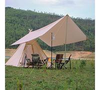 Pyramid Tent Indian Tent with Sun Shelter 3-4 People Family Tent Outdoor Camping Cotton Tent Luxury Yurt Tent for Mountaineering Hiking Camping