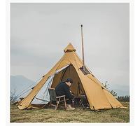 Pyramid Tent, Outdoor Camping Tent with Chimney Mouth, Indian Tent, Resistant to Strong Winds and Rain Storms, Large Adult Yurt Camp Tent, for 2~4 Person, Only Include Outside Shell