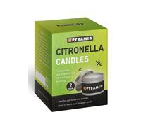 Pyramid Travel Products Pyramid Citronella Candles - 2 Pack in Clear Pyramid Travel Products Clear 2 Pack