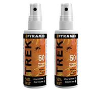 Pyramid Trek 50 Insect Repellent, 50% DEET max Strength Mosquito Repellent, up to 6hrs Protection. Unscented, Fast-Drying Spray for Travel, Trekking, Camping, Festivals. Suitable for Age 12+ (2x60ml)
