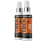 Pyramid Trek 50 Insect Repellent, 50% DEET max strength mosquito repellent, up to 6hrs protection. Unscented, fast-drying spray for travel,