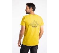 Pyramid View Back Print Graphic T-Shirt Weird Fish Bright Yellow L