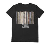 Pyramid Vinyl Junkie Black (Unisex T-Shirt Size L) Official Merchandise