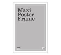 Pyramid White Wood Maxi Frame to Hold Picture/Photo/Poster Size 61x91.5cm-Safety Perspex Glazing, 66 x 1.5 x 96 cm