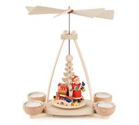 Pyramid with Santa Claus, for tea lights NEW Table pyramid Wooden pyramid