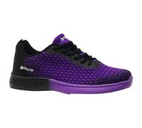 Pyramid Women's Path Lite Seamless Mesh Bowling Shoes, Black/Purple Wide, Wide