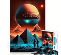 Pyramide Alien Citizen Jigsaw Puzzles for Teenagers 1000 Pieces Intellect Toy Indoor Fun Quality Cut Creative Gift (38x52cm)