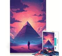 Pyramids Egypt Jigsaw Puzzle 1000 Piece for Adults Logic Boost Toy Together Fun Premium Edge Stylish Gift (50x75cm)