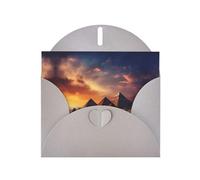 pyramids Gray Patterns greeting card 6x4 inches with envelope, covering birthdays, weddings and other occasions