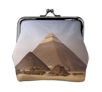 Pyramids Of Egypt Lightweight Wallet Minimalist Wallet For Daily Commute And Travel Adventures, Black, One Size, Art Deco