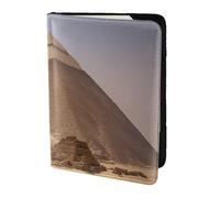 Pyramids Of Egypt Print 5.5in Passport Travel Document Wallet Case Stylish Secure Men Women For Travelers, Black, One Size