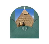 Pyramids Of Egypt Print Blank Greeting Cards, Love Buttons, Pearl Paper Envelopes Suitable For Various Occasions - Anniversary Cards, Thank You Cards, Holiday Cards, Wedding Cards, Congratulations.