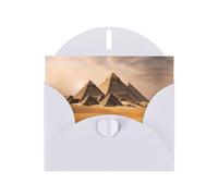 Pyramids of Egypt print Double sided pearl thank-you card, party invitation card, fit for all occasions