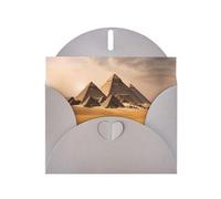Pyramids of Egypt print Double sided pearl thank-you card, party invitation card, fit for all occasions