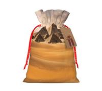 Pyramids Of Egypt Print Small Drawstring Pouch For Gifts,Reusable Gift Bag,For Holiday And Party Presents