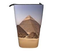 Pyramids Of Egypt Print Standing Pencil Case,Telescopic Pen Pouch,Portable Pencil Holder For Study Or Office Supplies