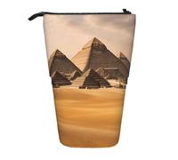 Pyramids of Egypt Print Telescopic Adjustable Pencil Case Lightweight Organizer for Office Travel Pen Bag