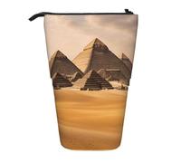 Pyramids Of Egypt Print Telescopic Pencil Bag Big Capacity Pop Up Storage Makeup Bag For Office Supplies