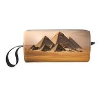 Pyramids of Egypt print Travel Toiletry Pouch, Pencil Bag Canvas Makeup Bags, Multi-Purpose Cosmetic Bags with Zipper, White, One Size