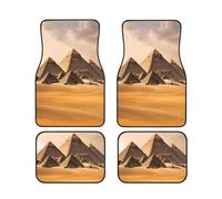 Pyramids of Egypt Print Versatile Car Accessory Floor Mats 4-Piece Set Waterproof Anti-Slip Sedans Trucks
