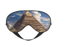Pyramids of Egypt Printed Eye Mask,Blackout Sleep & Eye Mask for Women,Sleep Mask with Adjustable Strap, Suitable for Both Bedtime and Travel