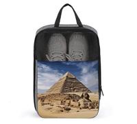 Pyramids of Egypt Shoe Bag with Zipper Closure,Storage Bags with Handle And Portable,Water-Resistant Shoe Pouch Travel Essentials
