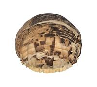 Pyramids of Egypt Shower Cap for Women Men, Elastic and Reusable, Stylish Large Waterproof Shower Bonnet, Washable Hair Bath Caps, Double Layers Bathing Hat for Long Hair, Braids