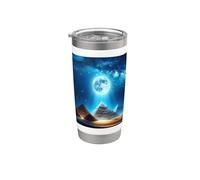 Pyramids of Egypt Under Full Moon Stainless Steel Insulated Tumbler