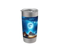 Pyramids of Egypt Under Full Moon Stainless Steel Insulated Tumbler