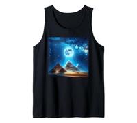 Pyramids of Egypt Under Full Moon Tank Top