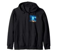Pyramids of Egypt under Full Moon Zip Hoodie