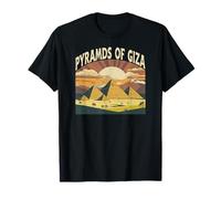 Pyramids of Giza, Ancient Egypt Sahara Desert Sunset T-Shirt
