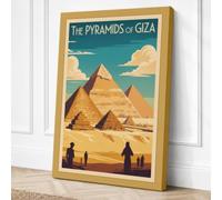 Pyramids of Giza Vintage Canvas Wall Art Print 30x20 Inch