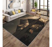 Pyramids Rugs - Egyptian Pyramid Area Rugs for Living Room Bedroom, Washable Non Slip Low Pile Carpet, Patterned Door Mat & Home Decor, 80x120 cm