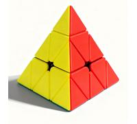Pyraminx Speed Cube with Steel Ball Positioning, Solid Color Stickerless, Educational Toy