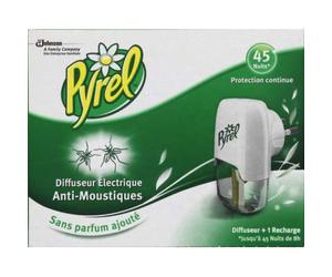 Pyrel Electric Mosquito Repellent Diffuser without Added Fragrance + 1 Refill - Diffuser + Refill