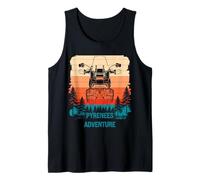 Pyrenees Adventure Rider Pan Edition Motorbike America Retro Tank Top